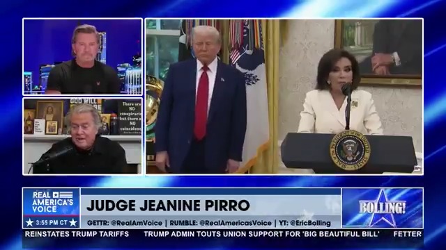 BOLLING &amp; BANNON TODAY Eric and Stephen discuss Jeanine Pirro’s new position as interim US DC Attorney, how it went when Eric was offered Secretary of Commerce, how Israel should manage the war, and more! Watch now! 🇺🇸 ERIC BOLLING 🇺🇸 @stevebannon