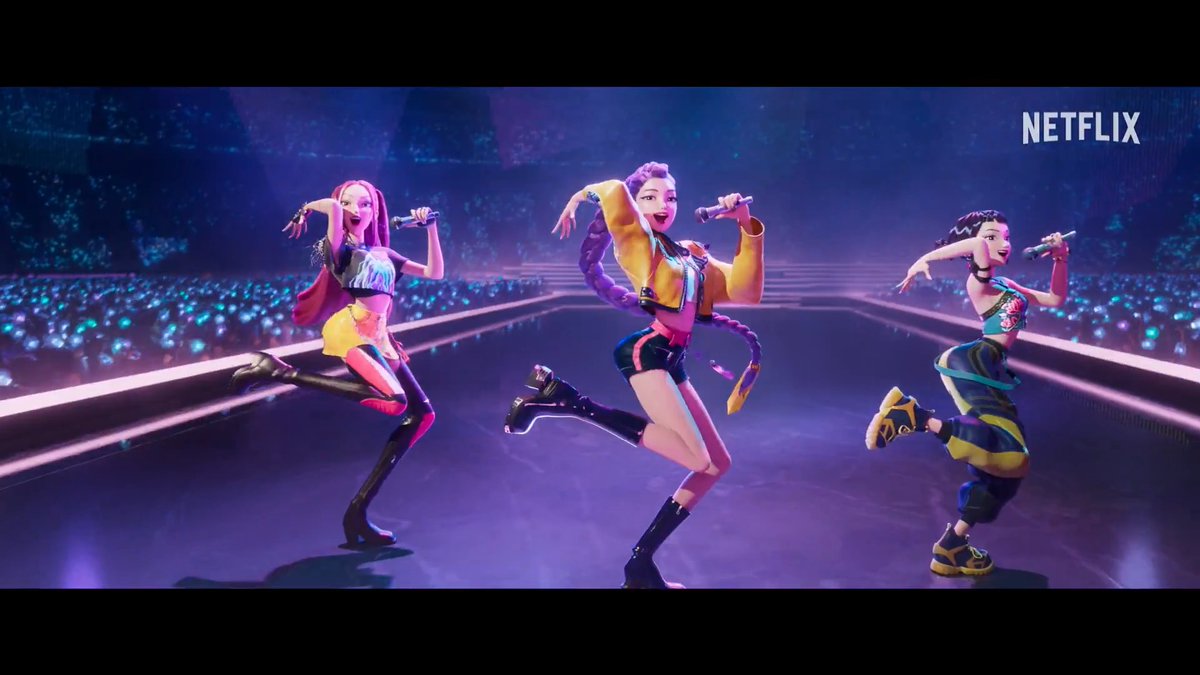 歌って🎤踊って💃悪魔をやっつける！​ ソニー・ピクチャーズ アニメーション制作​ 『KPOPガールズ！デーモン・ハンターズ』は６月20日からNetflixで公開​ スタジアムを満員にするほどの人気を誇るKPOPスーパースターのルミ、ミラ、ゾーイのもう一つの仕事・・・それは、秘密の能力を使って不可思議な脅威から大切なファンを守ること。​ ​トレーラーを最後まで視聴すると、TWICEのジョンヨン、ジヒョ、チェヨンが歌う「TAKEDOWN」の独占先行公開をお楽しみいただけます！​ #ソニー​ #KPOP