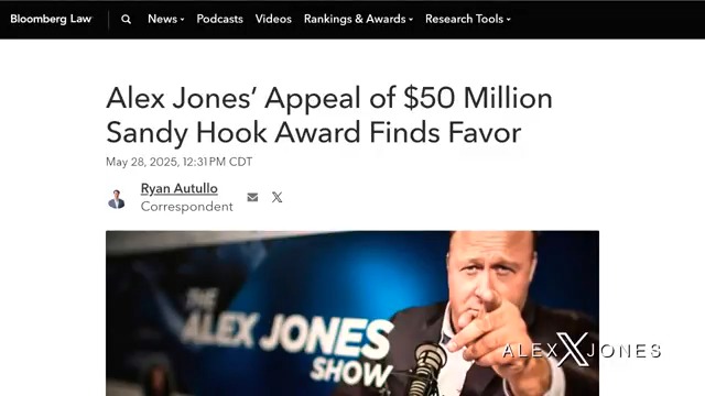 Alex Jones Wins in Texas.... Democrat Law Firms Are In Total Panic Mode After The State Of Texas Third Court Of Appeals Has Signaled Their Intention To Overturn The Austin, Texas Sandy Hook Show Trial Against Alex Jones May 29, 2025 The Alex Jones Show
