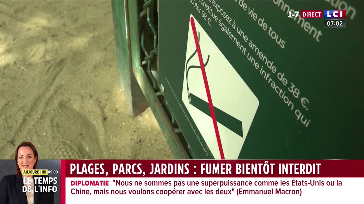 🔴 Parcs, plages, abords des écoles... Dès le 1er juillet, il sera interdit de fumer dans ces lieux fréquentés par les enfants, sous peine d'une amende de 135 euros.