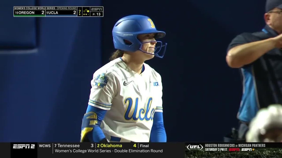 THE GAME ALWAYS KNOWS!! JESSICA CLEMENTS WALK-OFF HOMER TO TAKE GAME ONE!! #GoBruins
