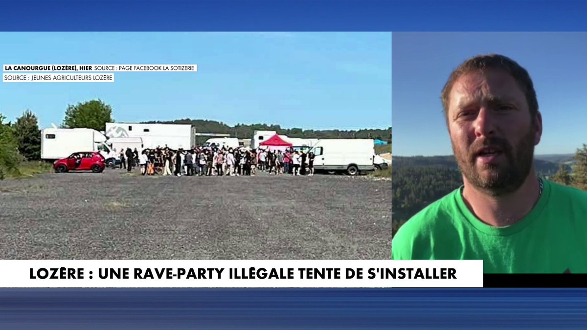Hervé Bourdon, président des Jeunes agriculteurs en Lozère, sur la tentative d'installation illégale d'une rave-party en Lozère : «C'est la première fois qu'on arrive à arrêter une rave qui vient de démarrer» dans #LaMatinale