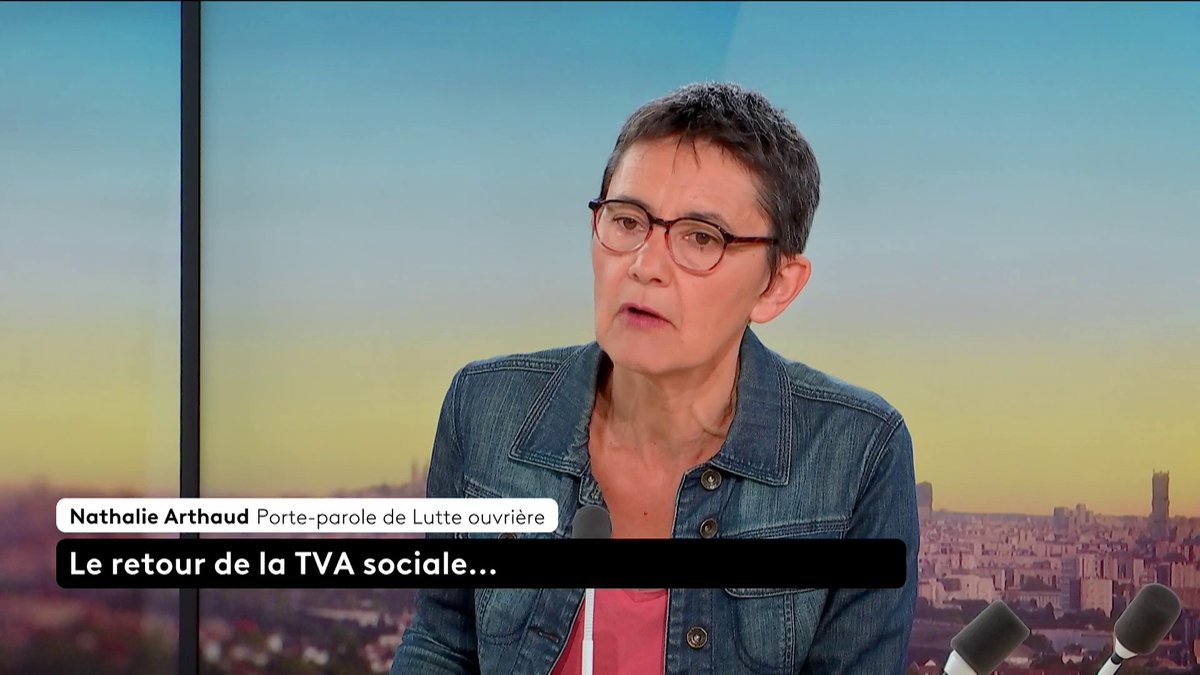 🟡 🗣"La TVA, c'est l'impôt le plus injuste qu'il soit" affirme Nathalie Arthaud, porte-parole de Lutte ouvrière.