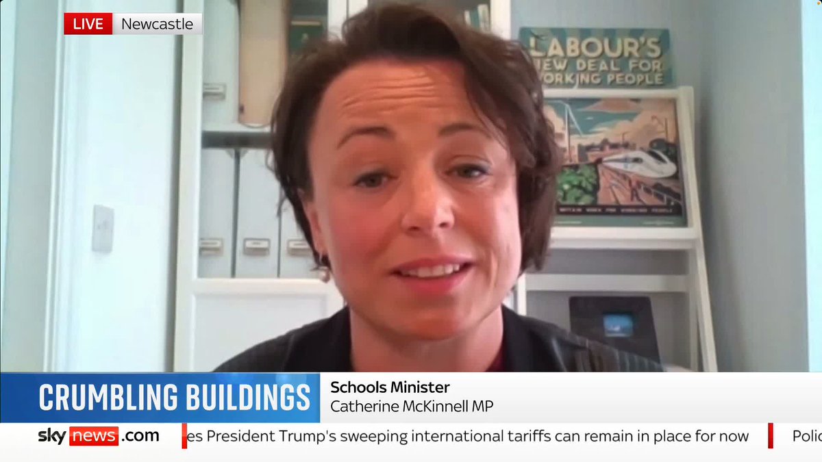 'Every child should be learning in a safe and comfortable environment.’ Schools minister Catherine McKinnell MP speaks to Sky's Gareth Barlow about the government's £1.2bn investment for repairs in schools and hospitals across the UK. 📺 Sky 501 and YouTube