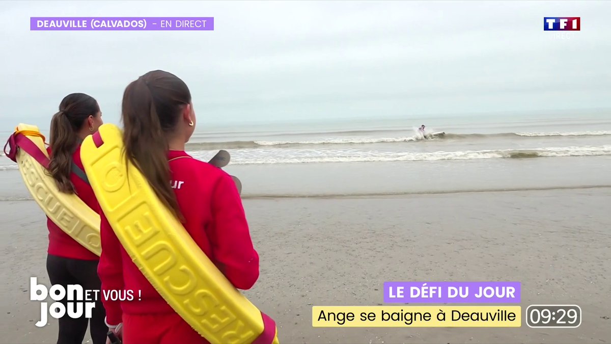 😱 😭 Ange Noiret relève le défi de Bruce Toussaint et plonge dans la Manche ! #BonjourLaMatinaleTF1 ⤵