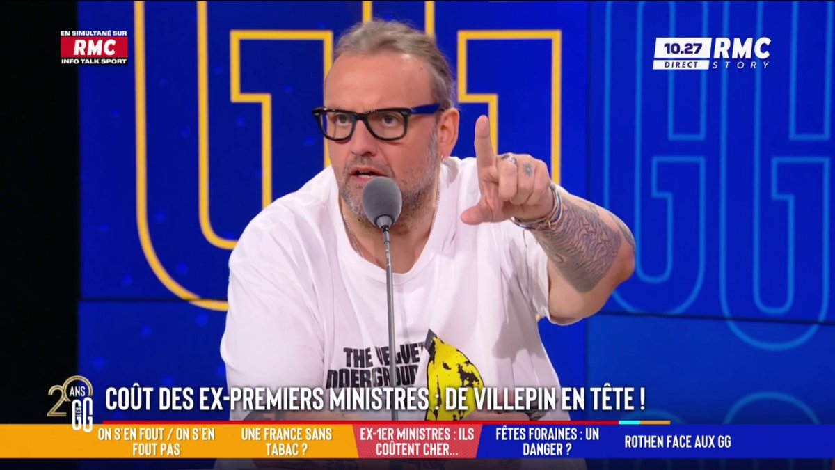🥇 Coût des ex-Premiers ministres : faut-il arrêter avec ces privilèges ? 🗣️ Bruno Poncet : "Bayrou qui nous demande de faire des efforts, alors qu'il touche le salaire de Mbappé. Ça fait 25 ans qu'il est en politique, 25 mandats..." #GGRMC