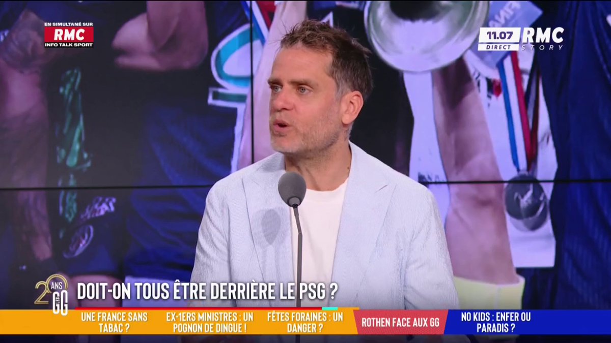🔵🔴 Doit-on tous être derrière le PSG ? 🎙️ Jérôme Rothen : "Je n'ai rien contre ceux qui veulent voir le PSG perdre. Le football est fait de rivalités. On ne va pas demander aux Marseillais de soutenir le PSG." #GGRMC