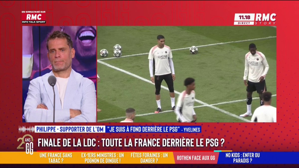 🔵🔴 Doit-on tous être derrière le PSG ? 📞 Philippe, supporter de l'OM : "Je suis à fond derrière le PSG. Ils m'ont séduit cette année. On supporte les équipes françaises. Ça fera du bien au football français." #GGRMC