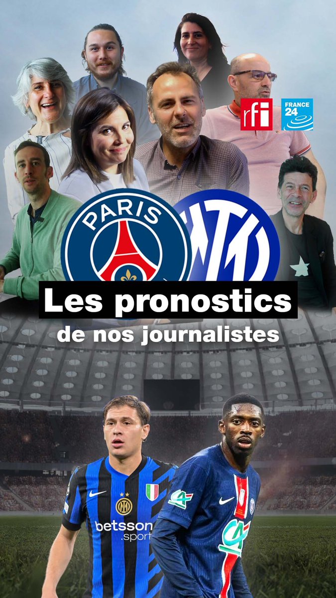 ⚽ Qui va gagner la Ligue des champions ? Le #PSG ou l’#Inter de Milan ? ➡️ Les journalistes de FRANCE 24 et RFI pronostiquent le futur vainqueur de la C1 #PSGINT #UCLfinal