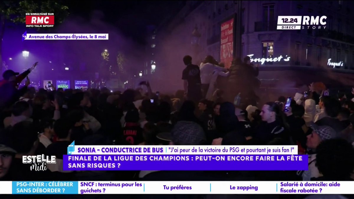 ⚽️ Finale PSG : peut-on faire la fête sans risques ? 📞 Sonia : "Non, ça n'existe plus... Je suis entre "je veux qu'ils gagnent" et "je ne veux pas qu'ils gagnent"... Ça va être le chaos ! Ils vont faire quoi les policiers ? Ils n'ont le droit de rien faire !" #EstelleMidi