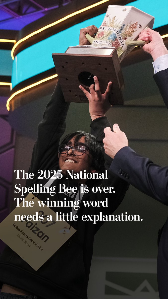 As soon as Faizan Zaki heard what would become his winning word at the Scripps National Spelling Bee, his eyes lit up. Without hesitation, Faizan spelled éclaircissement, pretending to type each letter on an imaginary keyboard with signature confidence.