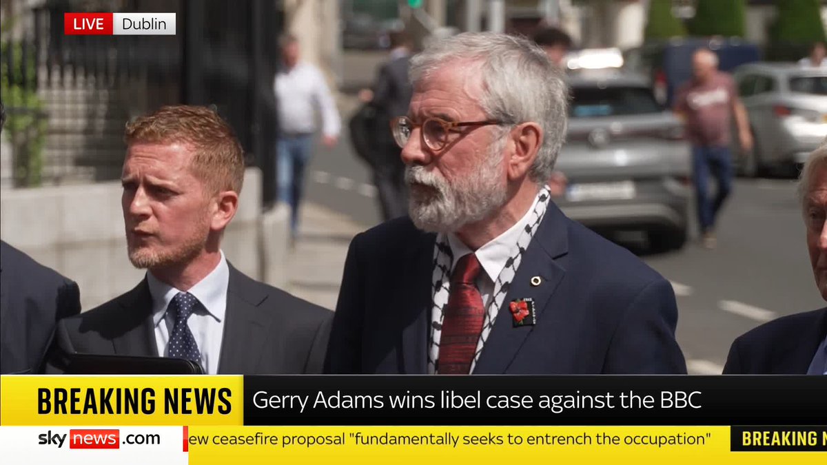 'This could have been sorted out a long time ago.' Former Sinn Fein leader Gerry Adams speaks outside the high court in Dublin, as he wins his defamation case against the BBC. 📺 Sky 501 and YouTube