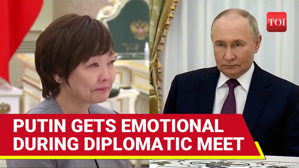 Rare! #VladimirPutin tears up & chokes during diplomatic meet at #Kremlin; Abe's widow weeps on camera | Watch
