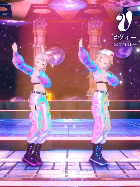 ----------‼️ヒメヒナ特報‼️---------- 6/13(金)21:00リリースの新曲『V』✨✨ ワチャメカ部分を大公開🕺🎶 ワチャメカって何なんだーーーー⁉️⁉️🫨ﾜﾁｬﾜﾁｬ 🪩特報動画🪩 #HIMEHINA #ヴィー