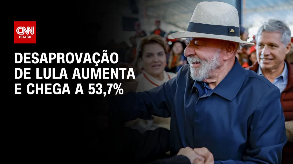 Desaprovação de Lula aumenta e chega a 53,7%; assista #LiveCNNBrasil
