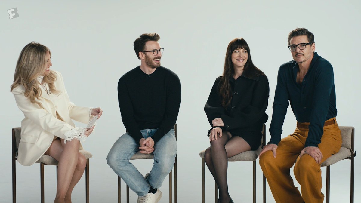 Pedro Pascal, Dakota Johnson and Chris Evans share their advice on modern dating in our Big Ticket interview for @a24's MATERIALISTS. Only in theaters June 13 - get tickets now at Fandango.