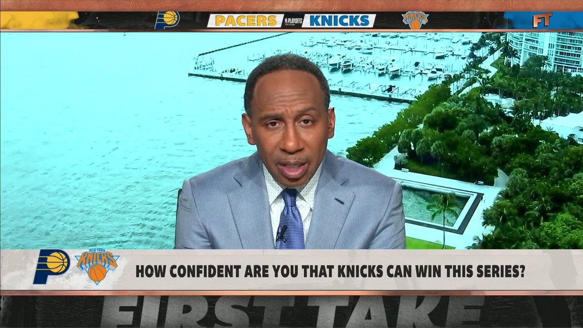 .Stephen A Smith is giving the Knicks a 30% chance to win Game 6 against the Pacers 😅