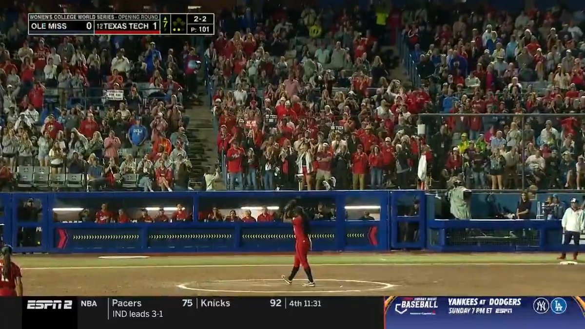 The first team to throw a shutout in its WCWS debut since 2005 🎥 Highlights: Tech 1, Ole Miss 0