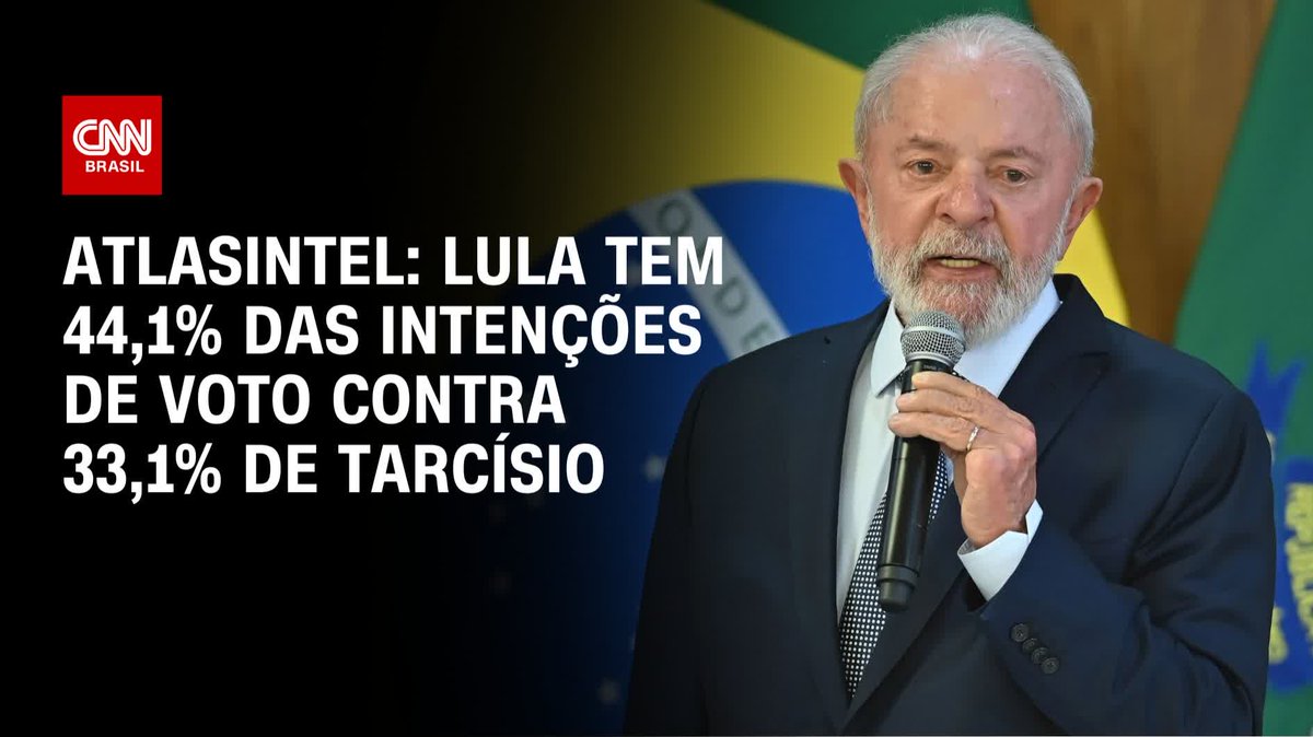 Presidente: Lula, 44,1%; Tarcísio, 33,1%; Caiado, 4,7%; assista #BastidoresCNN