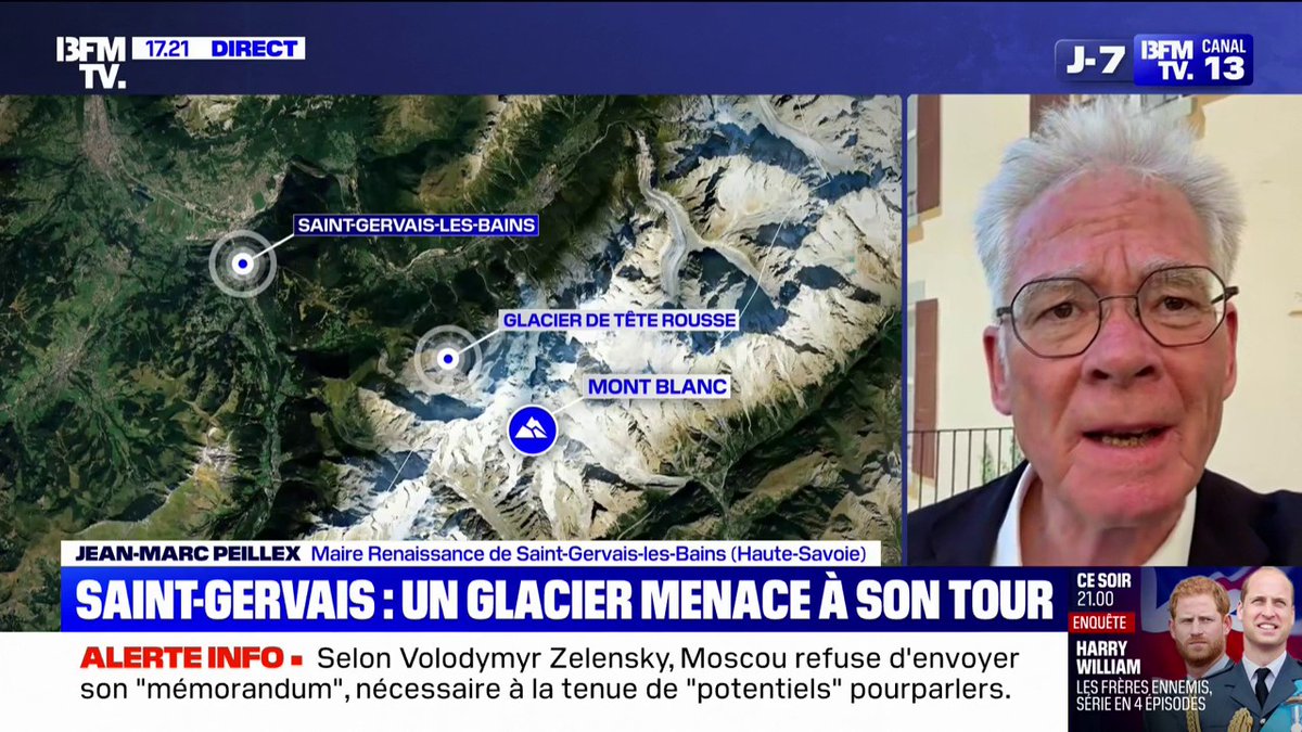 "Il est temps de déménager et laisser la nature vivre": le maire de Saint-Gervais alerte sur l'augmentation des ruptures de glaciers