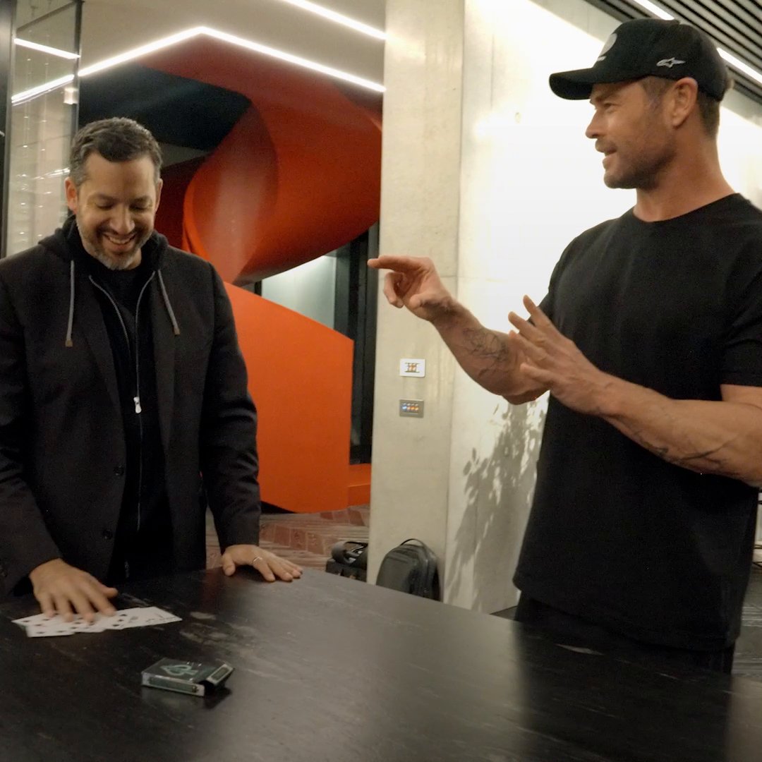 The meetup we didn't know we needed: David Blaine 🤝 Chris Hemsworth See more mind-blowing moments on David Blaine Do Not Attempt. Stream now on Disney+ and Hulu.