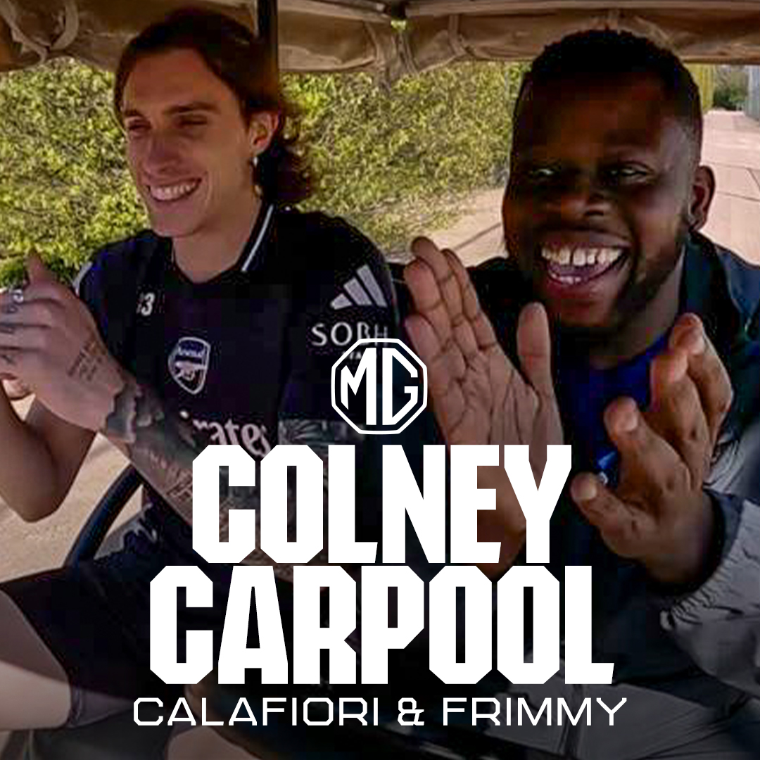 💬 “The first one will always be in my heart.” Riccardo Calafiori is the latest Gunner to hop into the Frimborghini 🚗 📺 Catch the latest Colney Carpool episode now 👇