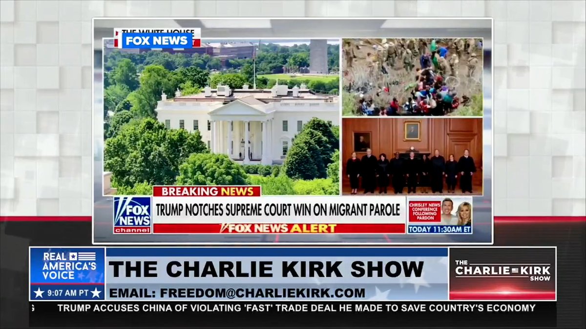 🚨BREAKING🚨 SUPREME COURT VOTES TO ALLOW TRUMP ADMIN TO REVOKE IMMIGRATION STATUS FOR BIDEN'S PAROLE PROGRAM @CharlieKirk11
