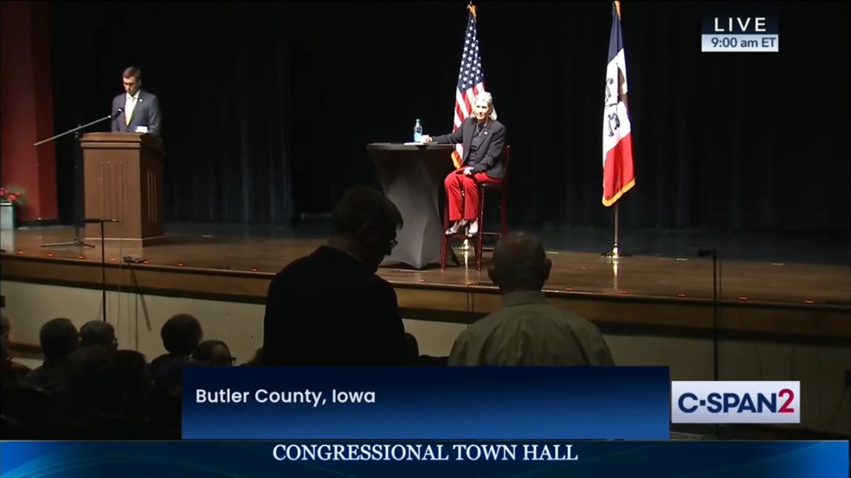 BREAKING: An Iowa teacher just stood up to Senator Joni Ernst for doing nothing to stop Donald Trump from breaking down the checks and balances of our democracy. Americans all across the country are rising up against Donald Trump and Republicans.
