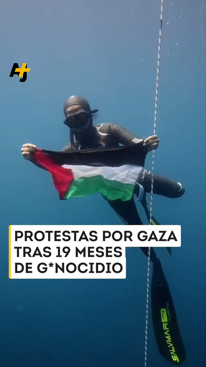 Desde un techo en Copenhague hasta las calles de Tokio y bajo el mar en México, manifestantes de todo el mundo siguen manifestándose en favor de Palestina.