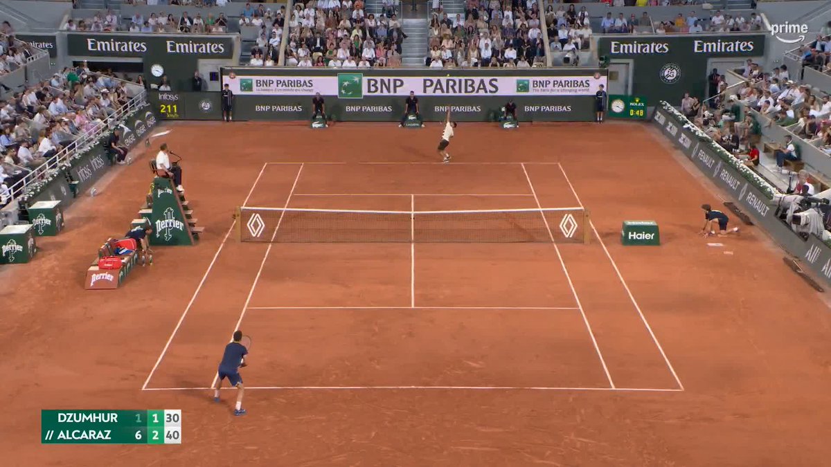🤯🇧🇦 Le point DINGUE de Damir Džumhur ! Un smash amortie digne des plus grands 👏 #RolandGarros