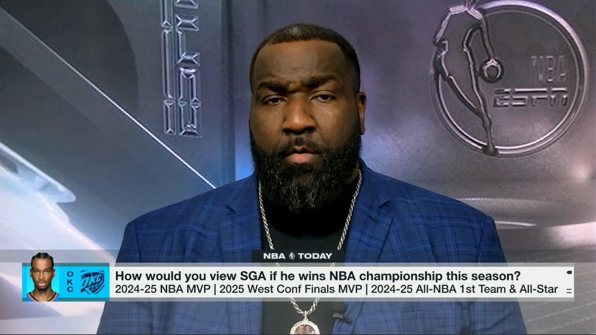 .Kendrick Perkins says SGA would be the "greatest Thunder ever" if he wins the NBA Finals 👀 "Yes, past Kevin Durant and Russell Westbrook."