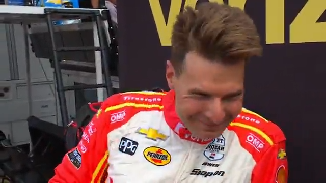 An on-board look at Kyle Kirkwood's reaction, as well as Will Power's reaction to watching the replay with Georgia Henneberry.