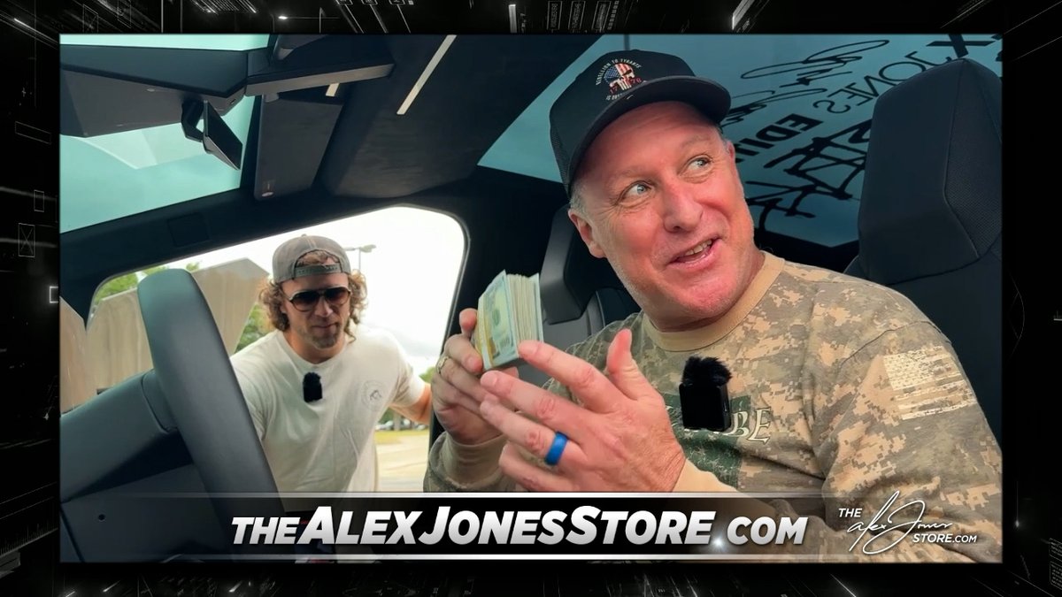 BREAKING: The Alex Jones Store 4th Raffle Winner Announced— Given Alex Jones Edition Cybertruck &amp; $10,000 Cash LIVE On-Air! Enter The NEW Raffle For A Ford F150 Raptor 4X4 Here: