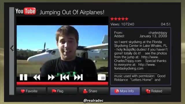 YouTube on the PS3 web browser in 2009...