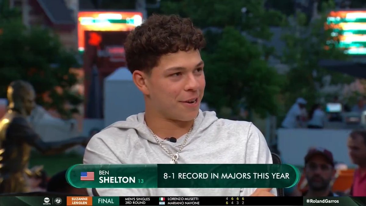 “Us Americans play the best when the lights are shining bright” Ben Shelton on the hype around Roland-Garros 🔥