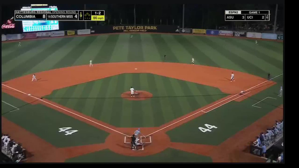 Lions add three insurance runs, starting with this bomb from Lazits to tie Miller for the Columbia career record! M9 | Lions 11, Southern Miss 4 📺 📊 #RoarLionRoar 🦁 // #OnlyHere 🗽 // #RoadToOmaha