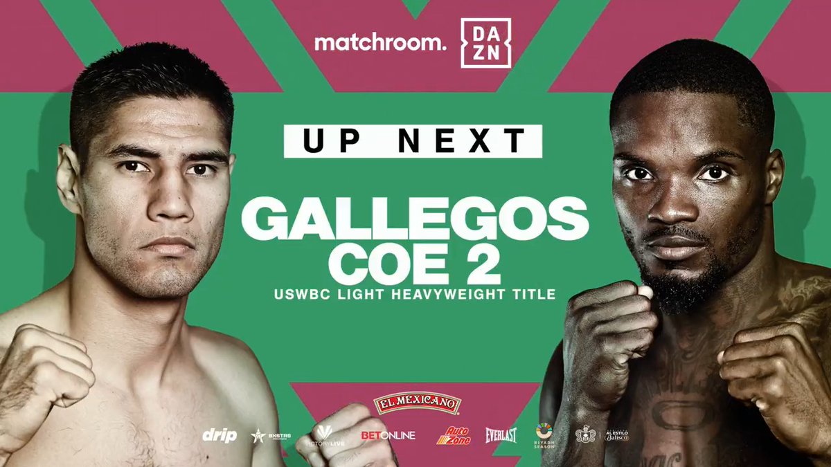 THE REMATCH 🍿 @khalilcoe1 jumps straight into an immediate rematch in Manuel Gallegos’ back yard with revenge on the mind! 10 rounds coming up next for our main event, live on DAZN 👊