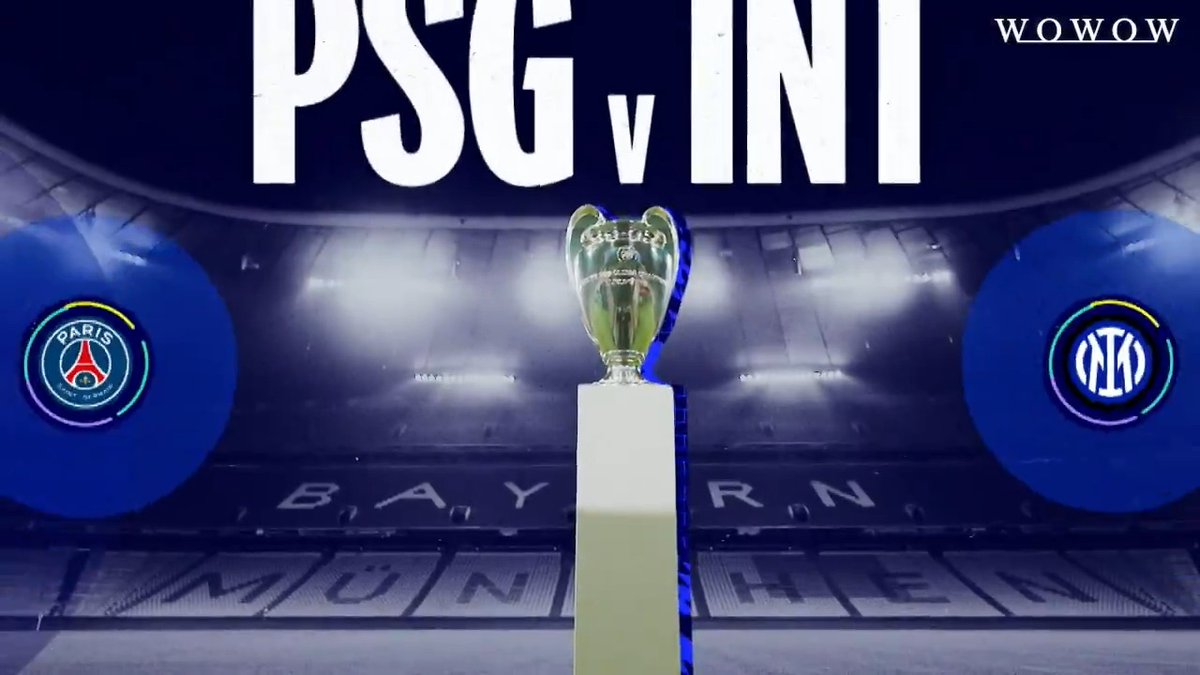 \\\🏆ついに明日 #UCL 決勝🏆/// 6/1(日)午前3:00~WOWOW独占生中継⚡ 🇫🇷パリ・サンジェルマン🆚インテル🇮🇹 いよいよ欧州最強クラブが決まる🔥 盛り上がる準備は🆗ですか?📣 #CL決勝 をより楽しめる無料コンテンツ配信中! ▼▼今すぐチェック▼▼ #UCLfinal