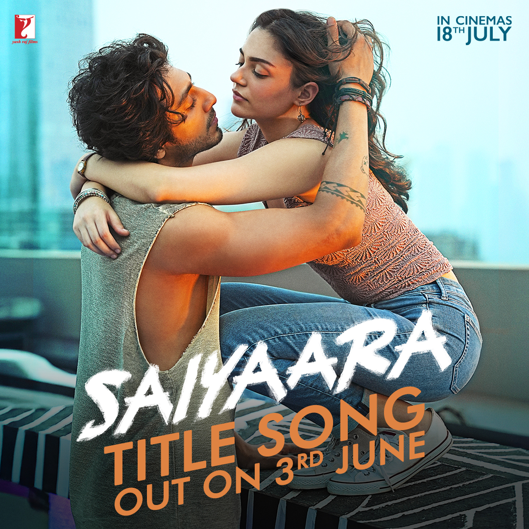 Thank you for showering #SaiyaaraTeaser with so much ❤️ Get ready for #SaiyaaraTitleSong out on 3rd June. Releasing in cinemas on 18th July. #AhaanPanday | #AneetPadda | Mohit D Suri | #AkshayeWidhani | #FaheemAbdullah | #TanishkBagchi | #ArslanNizami | Irshad Kamil | Vijay Anil Ganguly | #Saiyaara