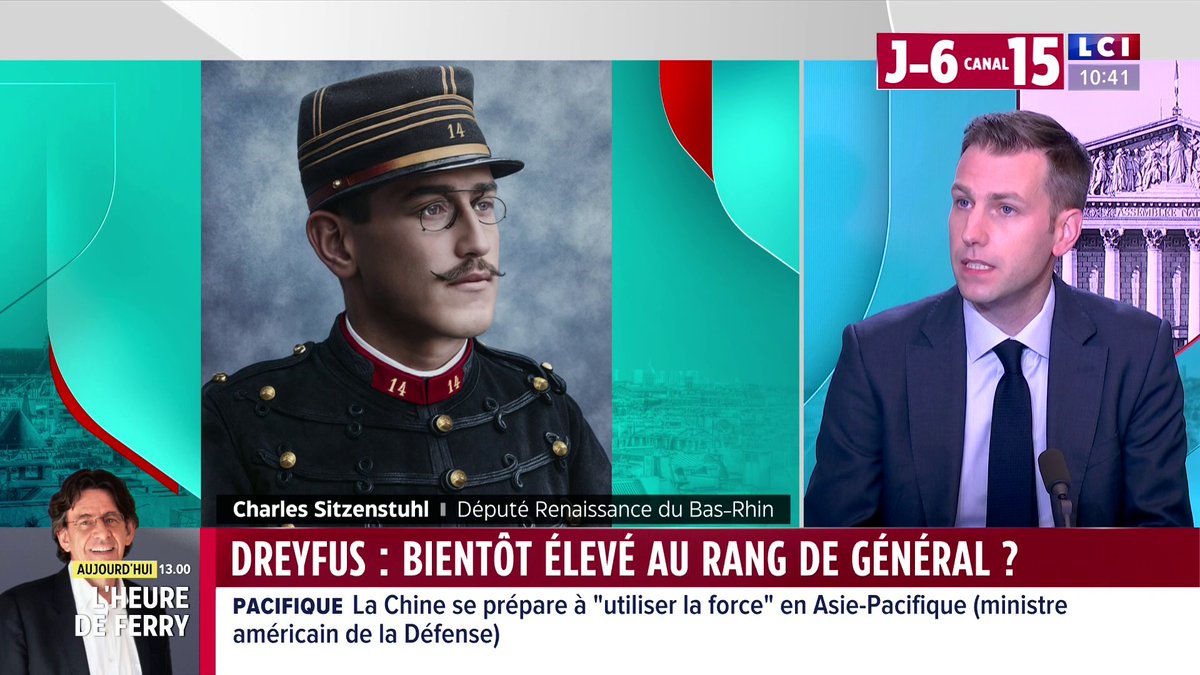 L’Assemblée nationale examine une proposition de loi visant à élever Alfred Dreyfus au grade de général : c'est "une erreur" à "corriger plus d'un siècle plus tard à titre posthume, de manière symbolique mais c'est important", Charles Sitzenstuhl ▶️ Avec Paola Puerari ⬇️