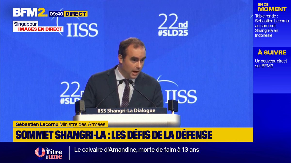 Sébastien Lecornu : "Certains pays, comme la Russie, sont prêts à briser certains tabous et à rendre ces domaines encore plus dangereux avec potentiellement des armes nucléaires. Des armes nucléaires dans l'espace. Ce serait un désastre total." #BFM2