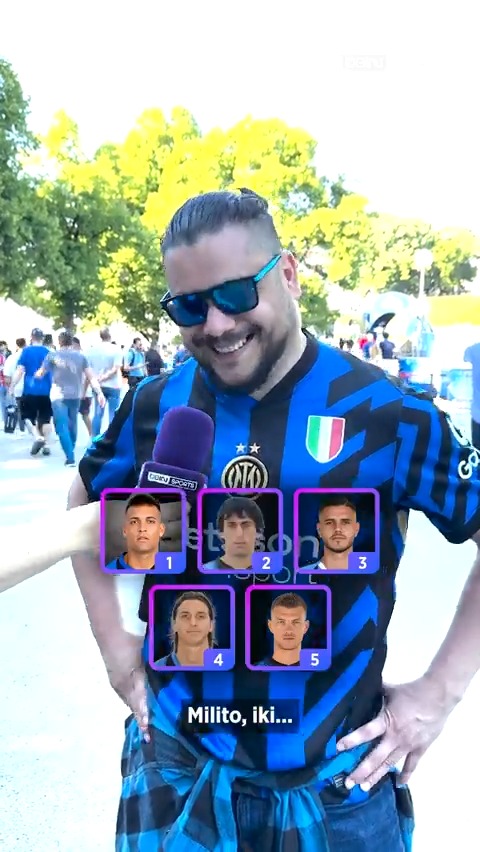 🇫🇷 Paris Saint-Germain x Inter 🇮🇹 | #UCL 👀 Münih’te bulunan Inter taraftarlarına, Inter takımının geçmişinden ve bugününden santrforları karışık olarak sıralattık… 🎙️ Seyhan Şaşko, Münih’te soruyor! #UCL #beINSPORTS