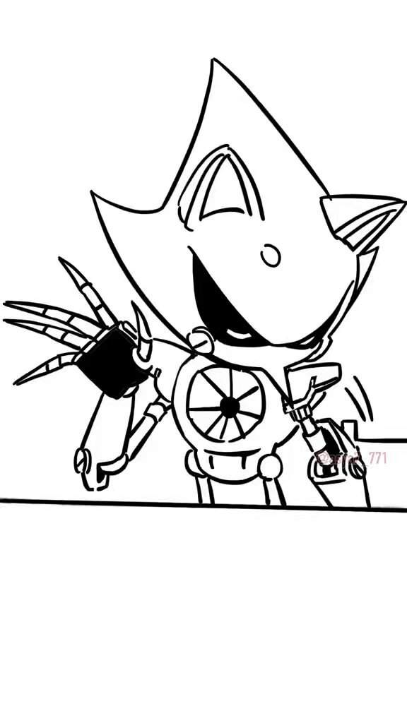 Metal would get oil at a picnic #metamy #amyrose #metalsonic