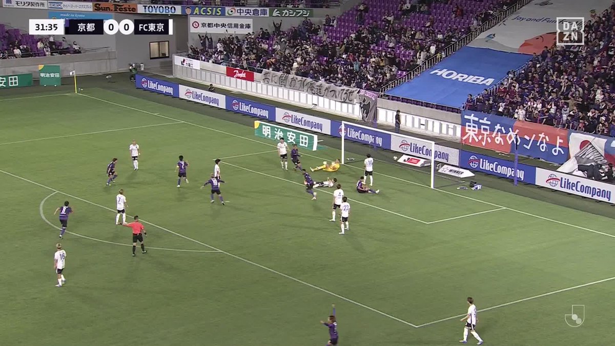 #モーメントブースター でシェアして盛り上がれ!​ ⚽️ゴール (31:35) 👟川﨑 颯太​​ 🆚京都サンガF.C. vs FC東京 ​📺​DAZNでライブ配信中​ #DAZN #FanZone