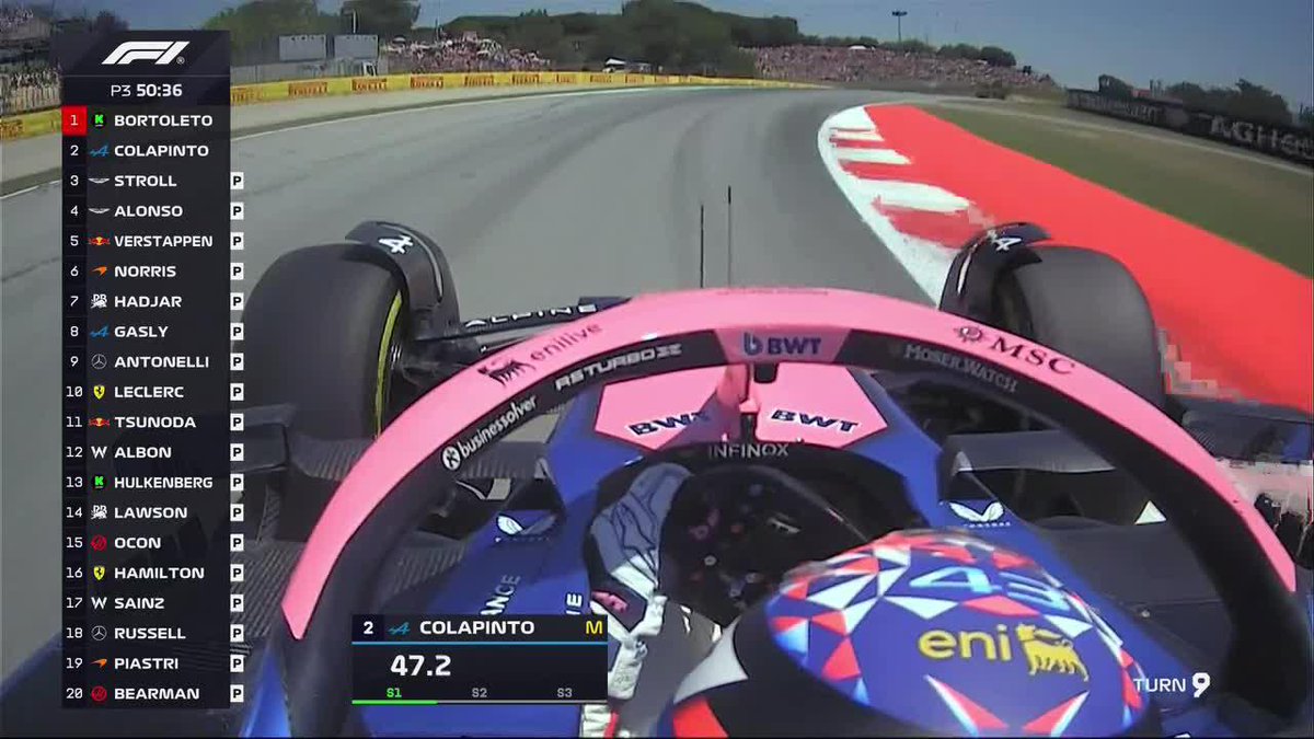 🚨| ¡Franco Colapinto salió con medios e hizo dos vueltas cronometradas! ⏱️ 1:15.804 ⏱️ 1:15.374 (-0.430) Entró de nuevo a pits. Hay detalles por pulir, vamos Franco 💪🏼🇦🇷