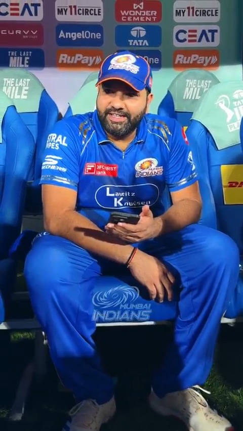 Rohit Sharma talking to his wife after a spectacular innings. ❤️