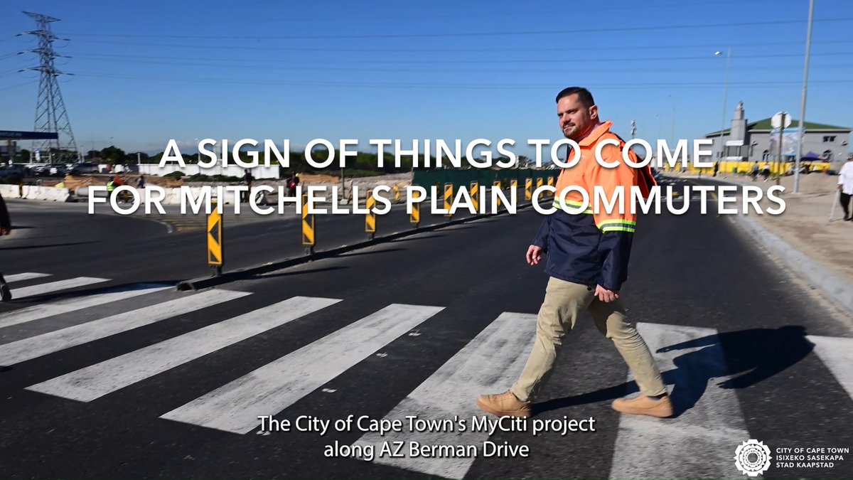 The project along AZ Berman Drive where the City is implementing new infrastructure for the MyCiTi bus service is 31% complete. The City has installed two signboards with artist impressions of what the end product will look like by January 2027. #CTNews #UrbanMobility