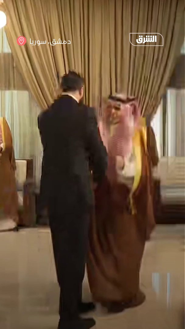 فخامة الرئيس السوري أحمد الشرع يستقبل سمو الأمير فيصل بن فرحان ال سعود وزير الخارجية والوفد السعودي الاقتصادي رفيع المستوى في دمشق .