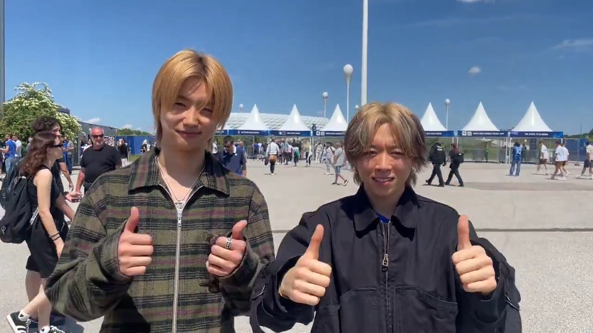 #CL決勝 WOWOWスペシャルサポーター BE:FIRSTの #JUNON さんと #SOTA さん ミュンヘンのフースバル・アレーナに到着⚽ 決勝にふさわしい快晴ですね☀ 6/1(日)午前3:00「パリ・サンジェルマンvsインテル」 ▼ご視聴はこちら #BEFIRST BE:FIRST #UCLfinal