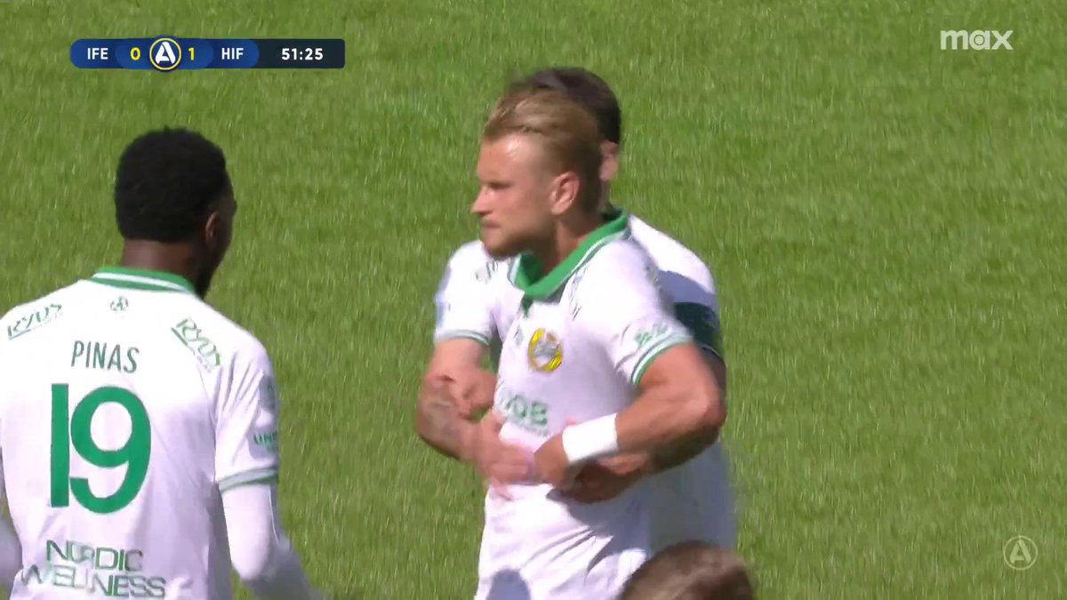 1-0 Hammarby! Simon Strand gör mål (bollen touchar Elfsborgsspelare) mot sin tidigare klubb ⚪🟢 📲 Se matchen på Max